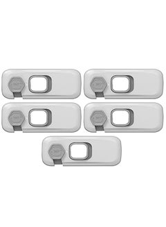 Buy 5 pcs Baby Proofing Safety Lock Child Safety Cabinet Latches U Shaped Baby Safety Latches for Furniture Kitchen Toilet Seats Light Grey Lock Window Lock Kids in Saudi Arabia