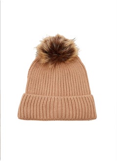 Buy Faux Fur Pom Pom Beanie in Egypt