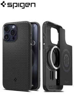 اشتري Apple iPhone 15 Pro Max Case Magnetic Mag Armor MagFit, Military-Grade Protection Compatible with MagSafe (2023) - Matte Black في السعودية