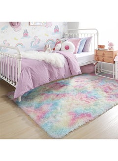 اشتري Fluffy Rugs for Girls Bedroom, Unicorn Room Decor,Pastel Area Rug for Kids Carpet for Nursery, Soft Play Mat for Baby, Fuzzy Rug for Living Room 120*160 في السعودية