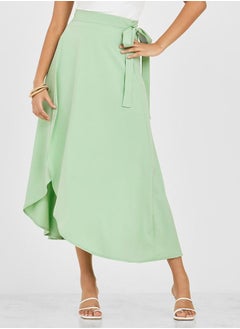 Buy A-Line Wrap Maxi Skirt with Side Tie in Saudi Arabia