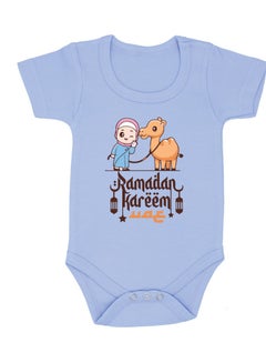 Buy My First Ramadan UAE Printed Outfit - Romper for Newborn Babies - Short Sleeve Cotton Baby Romper for Baby Girls - Celebrate Baby's First Ramadan in Style in UAE
