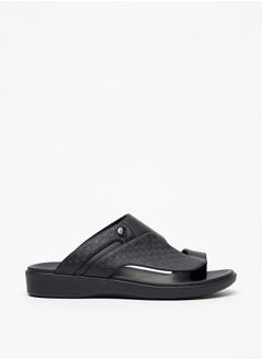 Buy Men's Textured Slip-On Arabic Sandals in Saudi Arabia