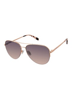 Buy Women's UV Protection Pilot Sunglasses - Fos 3137/G/S Red Gold 58 - Lens Size: 58 Mm in Saudi Arabia