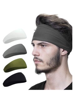 Buy Men's Headband (4 Pack) Be Suitable For Sports  Crossfit, Cycling, Yoga, Basketball in UAE