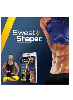 Buy Thermal Shirt, Sweating Sauna Vest for Men's Workout, Waist Length Cut Top for Slimming Body, Size 36:30(S/M) in Egypt