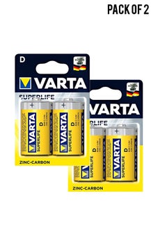 Buy Varta Superlife R20D Battery 2 Unit Value Pack of 2 in UAE