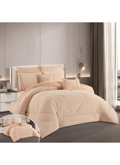 Buy Winter Duvet Set With Fur And Velvet Double-Sided Made Of Durable And Soft Fabric Heavy Filling 4 Pieces Single Size in Saudi Arabia