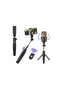 اشتري K20 Bluetooth 4.0 Wireless Selfie Stick Integrated Tripod for Smartphones, Black في الامارات