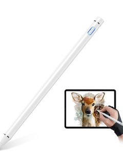 اشتري ESR Active Stylus Pen for Touch Screens, Rechargeable 1.5mm Fine Point Smart Pencil [Compatible for iPhone iPad Samsung Phone &Tablets (iOS/Android)] White في السعودية