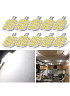 اشتري 10 PCS Interior LED Light Bulbs Natural White LED Bulbs for Camper Trailer Motorhome Indoor Ceiling Dome Lights في السعودية