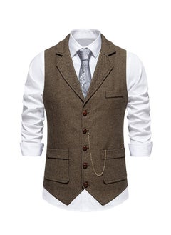 اشتري New Retro Lapel Suit Vest في الامارات