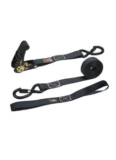 Buy 4-Piece Durable Ratchet Strap with Built-In Buckle Black 1 Inch x 15 ft in Saudi Arabia