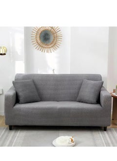 Buy 3-Seater Modern Simplicity Sofa Slipcover Full Coverage Sofa Slipcover Polyester Grey 190-230 Centimeter in UAE