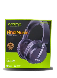 Buy Wireless headset Or-29 Grey , Extra Bass - 3.5mm Stereo Plug ( Grey) in Egypt