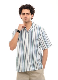 Buy Regular Fit Striped Linen Shirt in Egypt