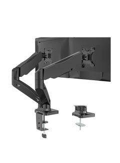 Buy Dual Monitor Mount Fits 13 to 32 Inch Computer Screen, Height Adjustable Gas Spring Monitor Stand for 2 Monitors Holds up to 9Kg Each in Saudi Arabia