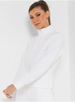 Buy High Neck Zip Through Sweatshirt in Saudi Arabia