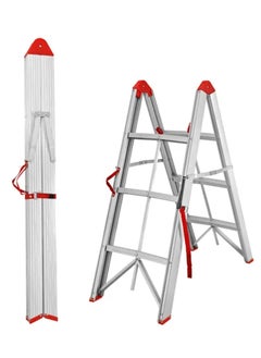 اشتري 3-StepLadder, Aluminum Folding Ladder Stick Ladder, Aluminum Alloy Ladder Double Side Folding في الامارات