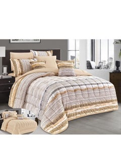 Buy 8-Piece Comforter Set Two-Sided Microfiber Double King Size 240x260 in Saudi Arabia