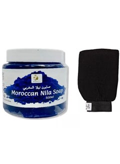اشتري صابون النيلة المغربي 500 مل بالليفة في الامارات
