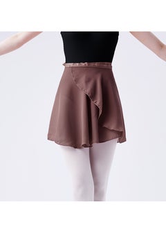 Buy Women Ballet Wrap Skirt Brown in Saudi Arabia