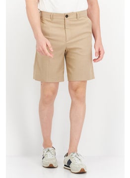 اشتري Men Herringbone Basic Short, Tan في السعودية