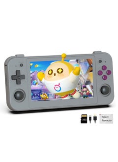 Buy RG505 Retro Game Handheld Game Console with 128GB TF-card Built-in 3000+ Games, 4.95-inch OLED Touch Screen with Android 12 System, Unisoc Tiger T618 and Compatible with Google Play Store (Grey) in Saudi Arabia