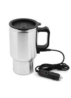 Buy Car Electric Kettle - Stainless Steel Travel Thermos with Indicator Light & Lighter Charger Base for Water  Tea  Coffee  and Milk in UAE