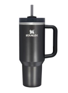 Buy Vacuum Insulated Coffee Mug,Insulated Mug with Handle and Straw Lid,In-car Mug,Black 40 Oz in UAE