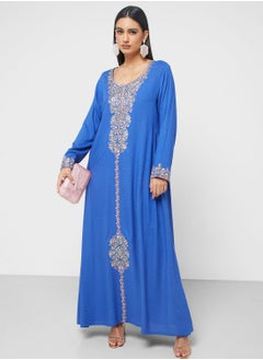 Buy Embroidered Knitted Jalabiya in UAE