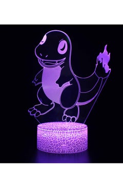 Buy 3D Illusion Go Pokemon Night Light 16 Color Change Decor Lamp Desk Table Night Light Lamp for Kids Children 16 Color Changing with Remote CHARMANDER in UAE