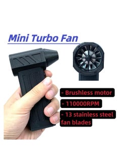 Buy Super Turbo Jet Fan Air Blower 130000RPM Turbo Violent Fan 52M/S 3000mah Wireless Turbo Fan Brushless Large Motor for Cleaning for BBQ Multi-purpose Adjustable in UAE