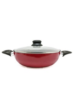 Buy Non-Stick Kadai with Glass Lid | Scratch-Resistant Cooking Pan For Versatile Cooking in UAE