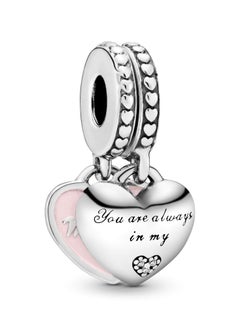 Buy PANDORA Jewelry Mother and Daughter Hearts Dangle Cubic Zirconia Charm in Sterling Silver in Saudi Arabia
