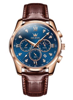 Buy Watches for Men Quartz Leather Chronograph Water Resistant Watch 2888 in Saudi Arabia