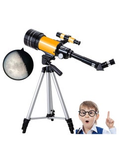 اشتري Astronomical Telescope, Direct Viewing Of Stars, With Tripod And Mobile Phone Holder, High-power Monocular Telescope 150X Refractor Bezel, With AstroSolar في الامارات