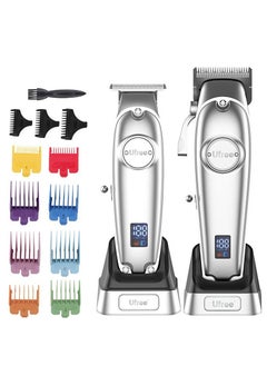 Buy Waterproof Electric Hair Clippers Beard Grooming Kit for Men USB Rechargeable in Saudi Arabia