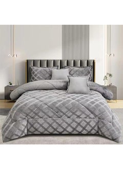 Buy Queen Comforter Set - 6 Pieces Bed in A Bag Queen Comforters Queen Size,Complete Bedding Sets with Comforter, Flat Sheet, Fitted Sheet and Pillowcases Shams(YH-1-004) in Saudi Arabia