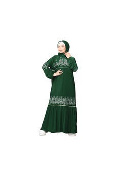 Buy Isdal material of high-quality imported Korean leggings with an attached veil, one size, can be worn up to 100 kilos for women in Egypt