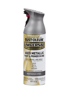 Buy Rustoleum Universal All Surface Spray Paint 11Oz Aged Metallic Weathered Steel in UAE