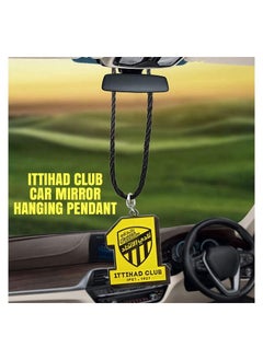 Buy Car Mirror Hanging Pendant For ITTIHAD Club Logo Emblem Hanging Pendant Mini Metal Decoration Chain with ITTIHAD Club Emblem Pendant 1Pcs in Saudi Arabia