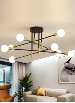 Buy Sputnik Chandelier 8 Lights Ceiling Light Fixtures Black Lights For Living Room, Kitchen, Bedroom, Dining Room in UAE