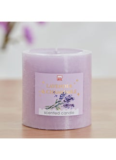 اشتري Qara Lavender Chamomile Pillar Candle 6.8 x 7 x 6.8 cm في الامارات