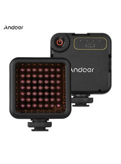 Buy Andoer IR49S Mini IR Night Vision Light Infrared Photography Light for Video Camera Camcorder Built-in Rechargeable Battery with 3 Cold Shoe Mount for Vlog Video Recording in UAE
