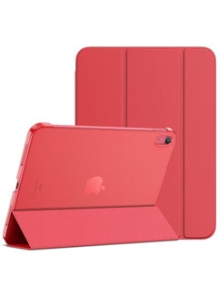 Buy Case for iPad 10 (10.9-Inch, 2022 Model, 10th Generation), Slim Stand Hard Back Shell Cover with Auto Wake/Sleep (Red) in UAE