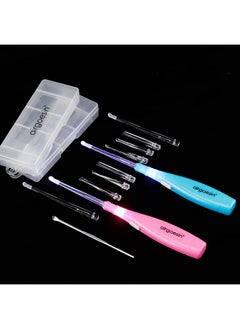 Buy 2 Lighted Tonsil Stone Remove Tool 10 Tips Tonsillolith Pick With Case Oral Clean Longer Attachment in UAE