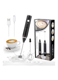 Buy 3-Piece Electric Milk Frother And Whisk Set Black/Silver in Saudi Arabia