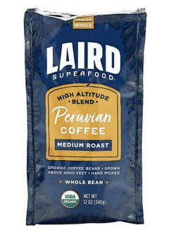 Buy Peruvian Coffee Whole Bean Medium Roast 12 oz (340 g) in UAE