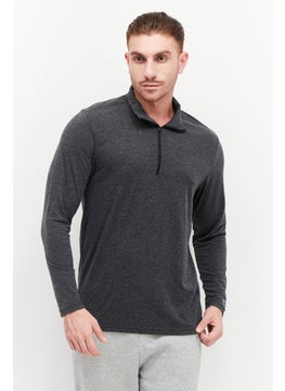 Buy Men Sportswear Fit Long Sleeve Outdoor Sweatshirt, Grey in UAE